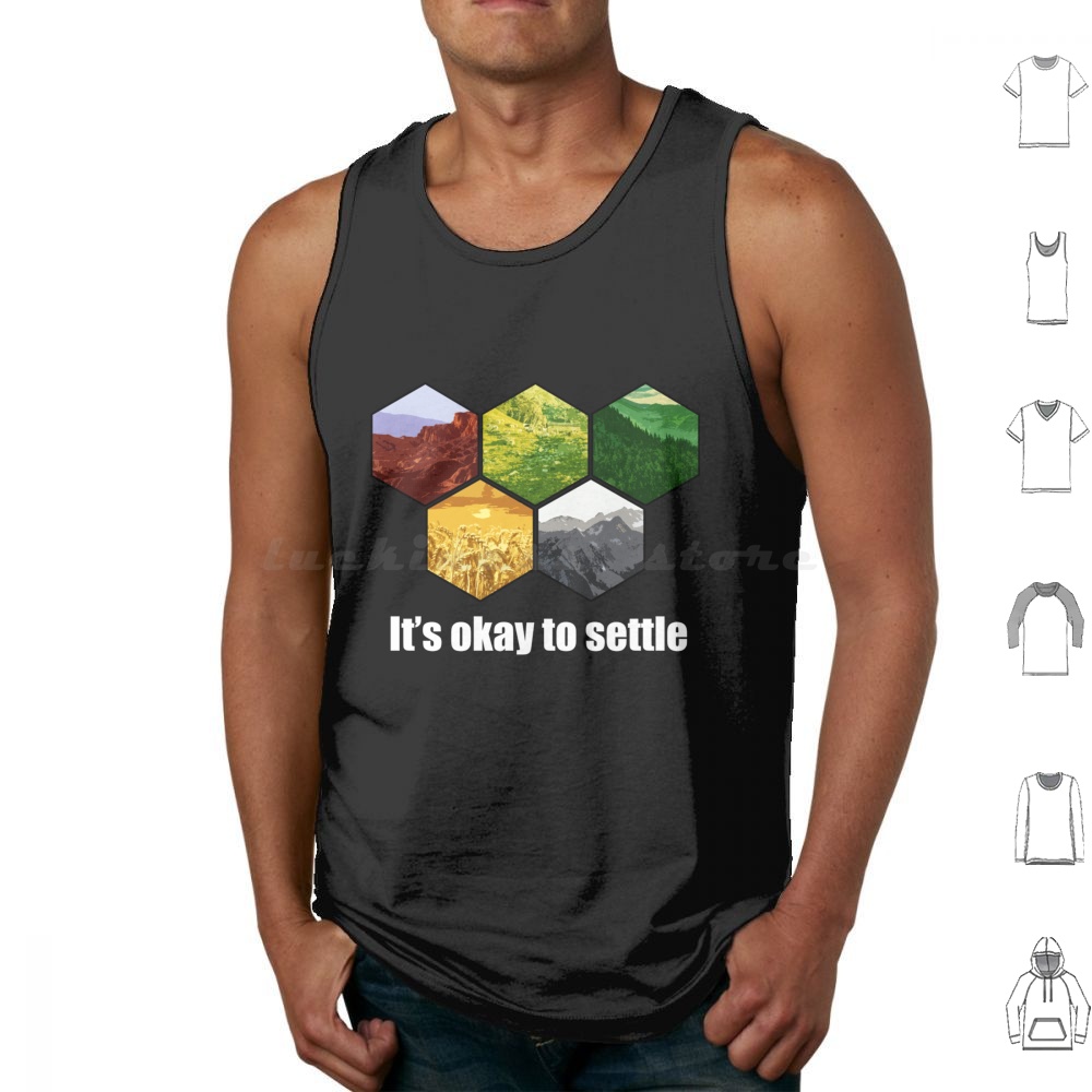 It _ S Okay To Settle Tank Top - Board Game Catan recension och pris
